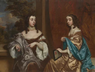 Mary Capel, spätere Herzogin von Beaufort, und ihre Schwester Elizabeth, Gräfin von Carnarvon, ca. 1657